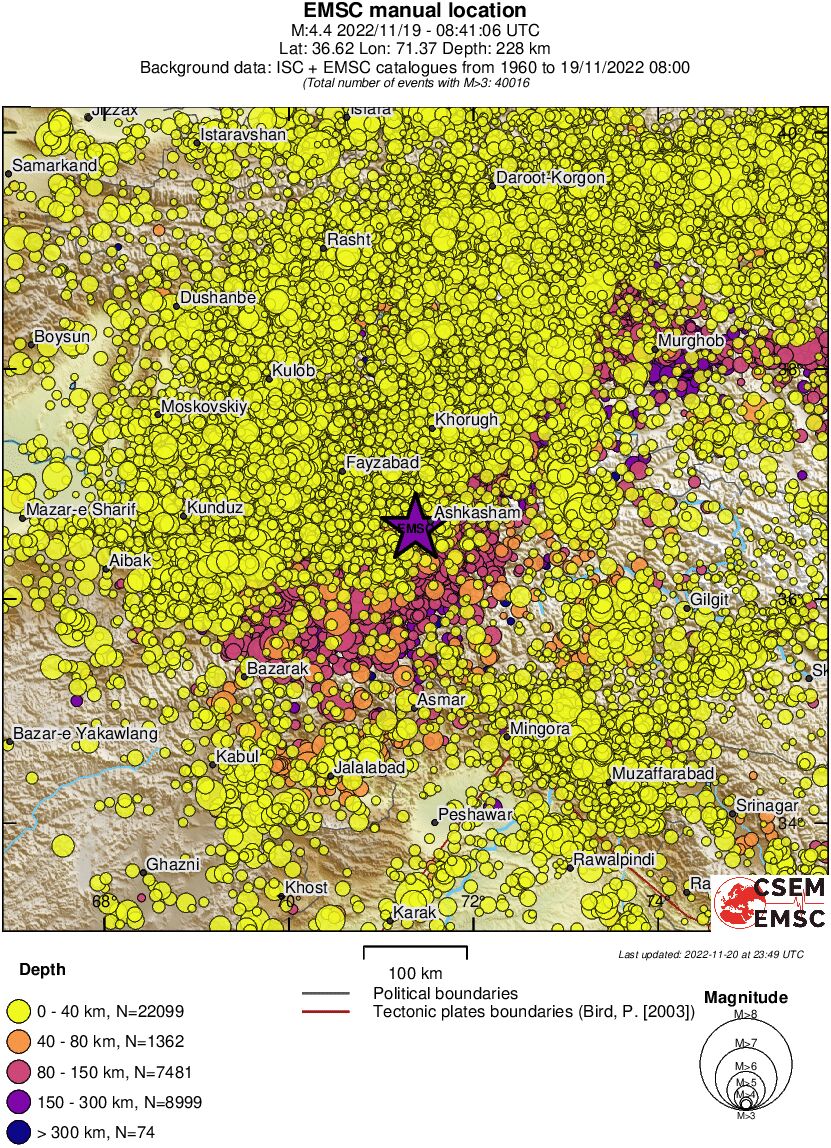 regional historical seismicity