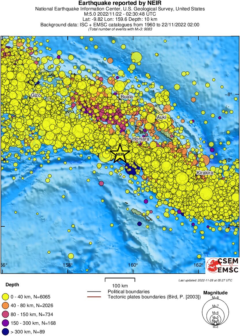 regional historical seismicity