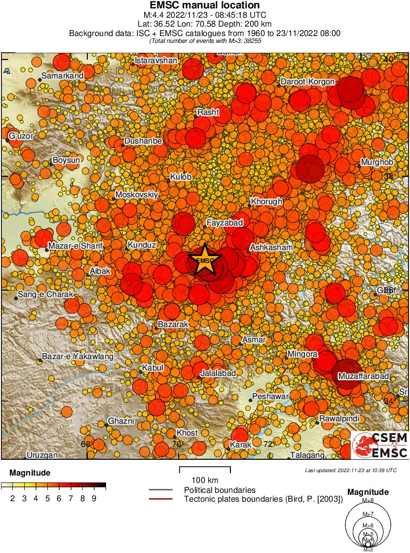 regional magnitude historical seismicity