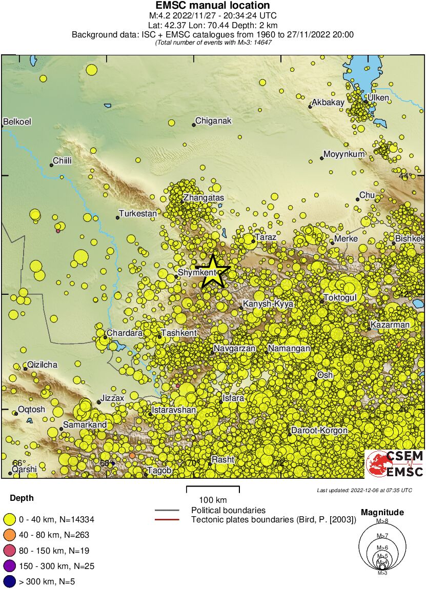 regional historical seismicity