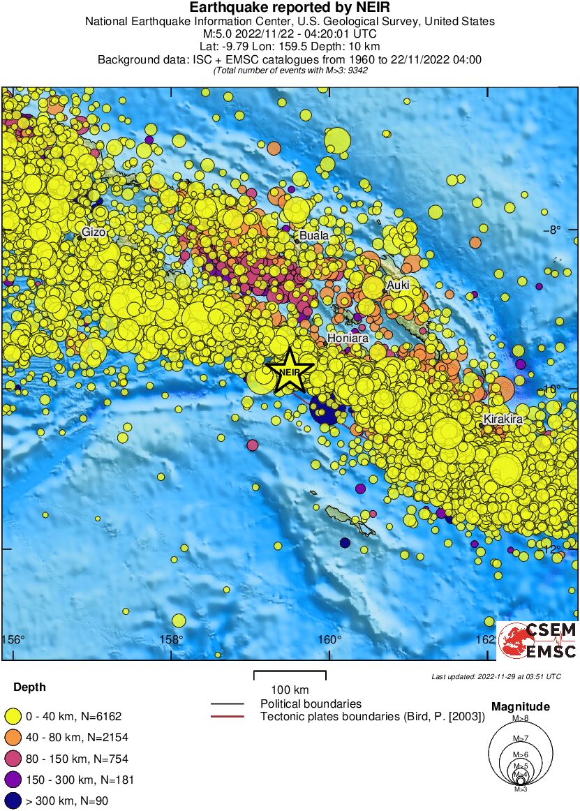 regional historical seismicity