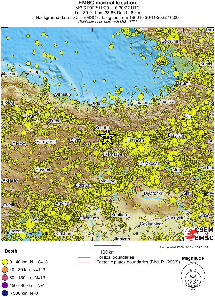 regional historical seismicity