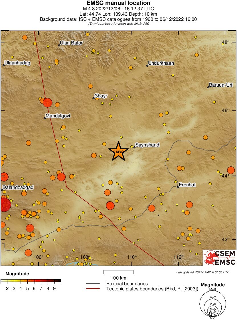 regional magnitude historical seismicity