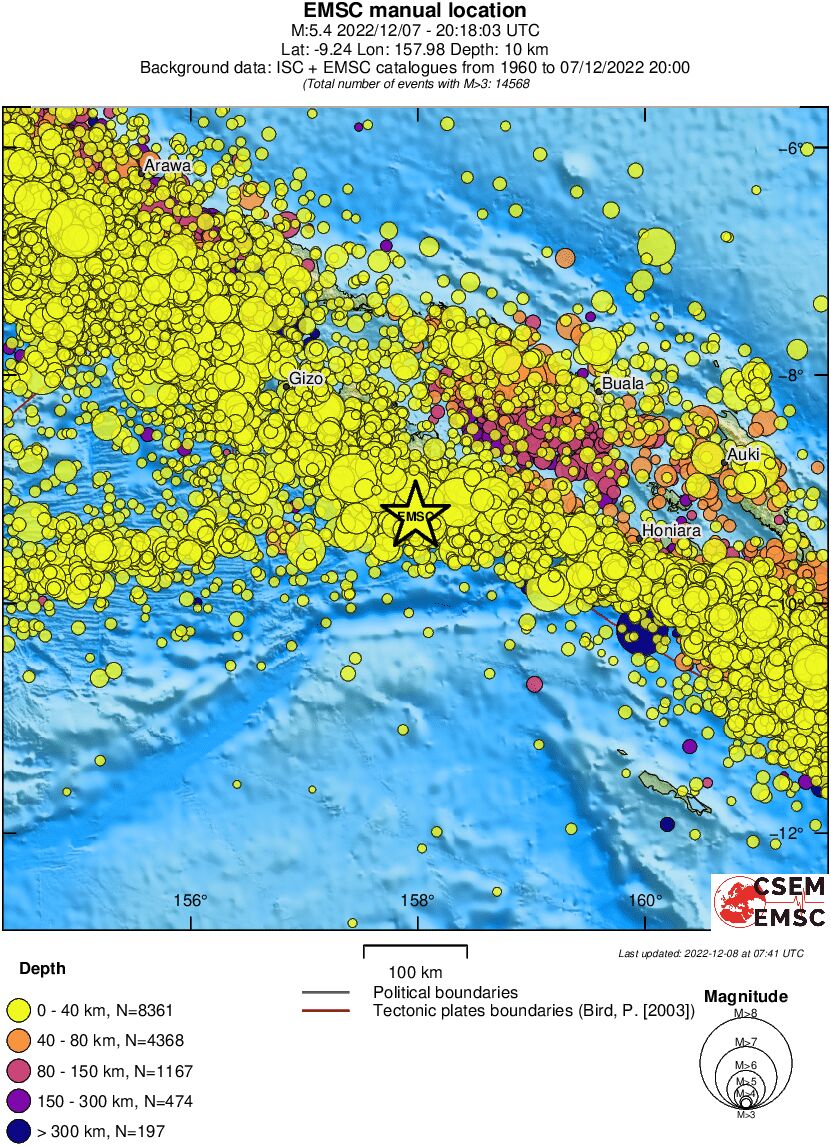 regional historical seismicity