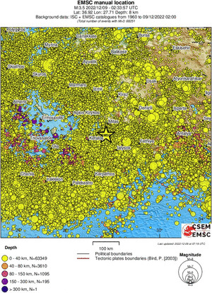 regional historical seismicity