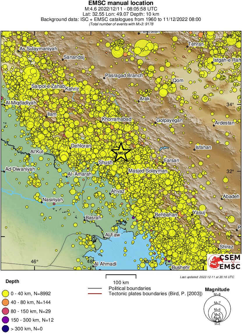 regional historical seismicity