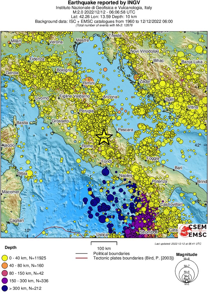 regional historical seismicity