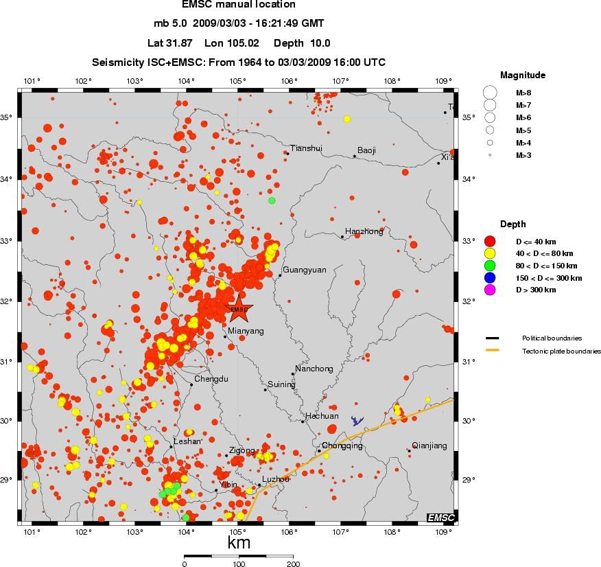 regional historical seismicity