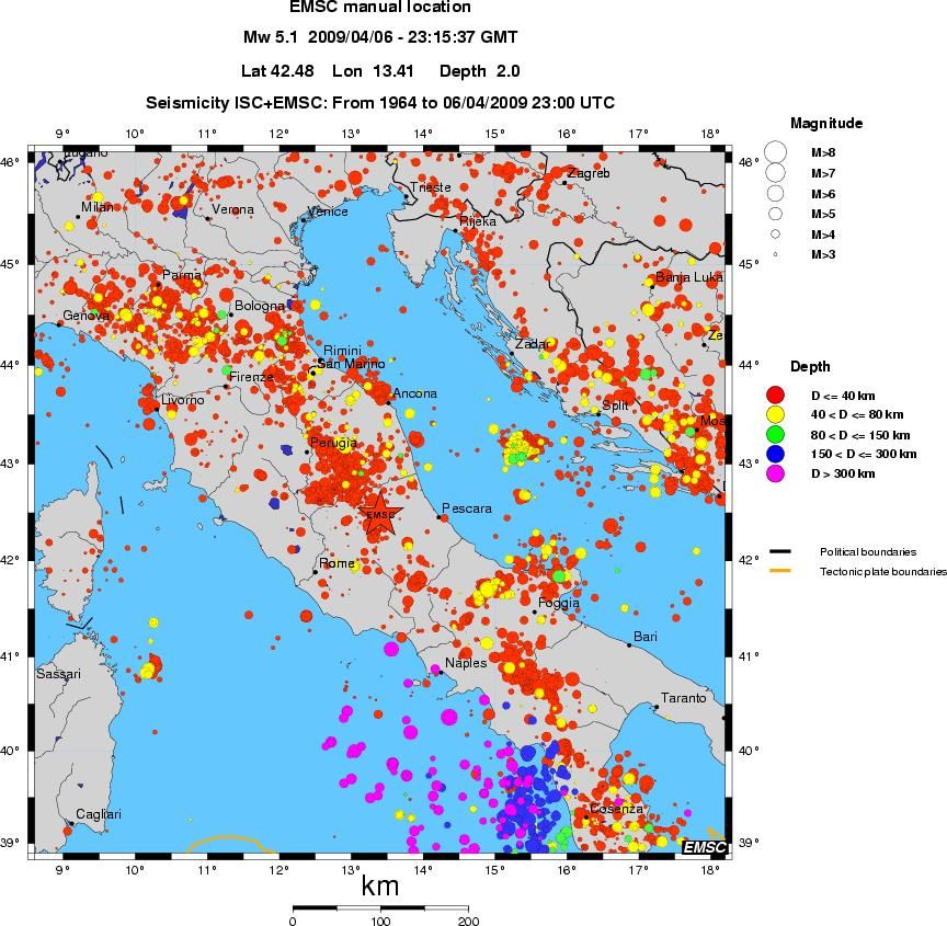 regional historical seismicity