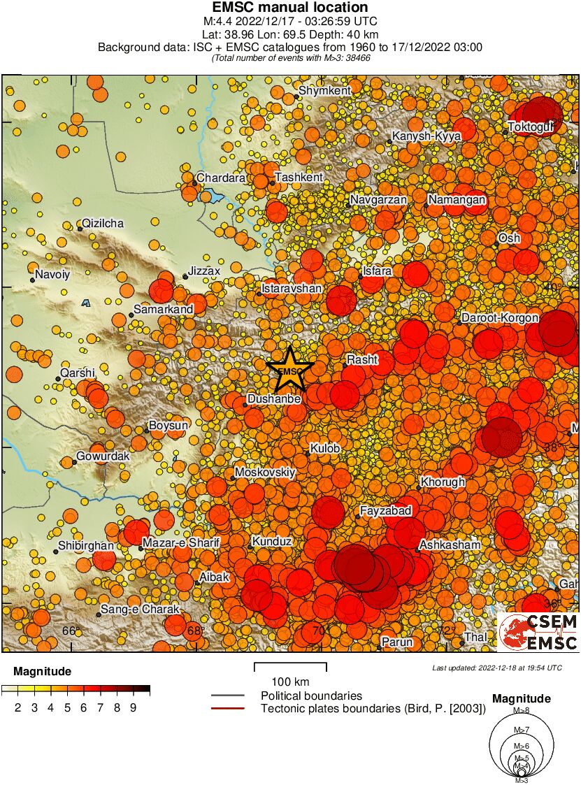 regional magnitude historical seismicity