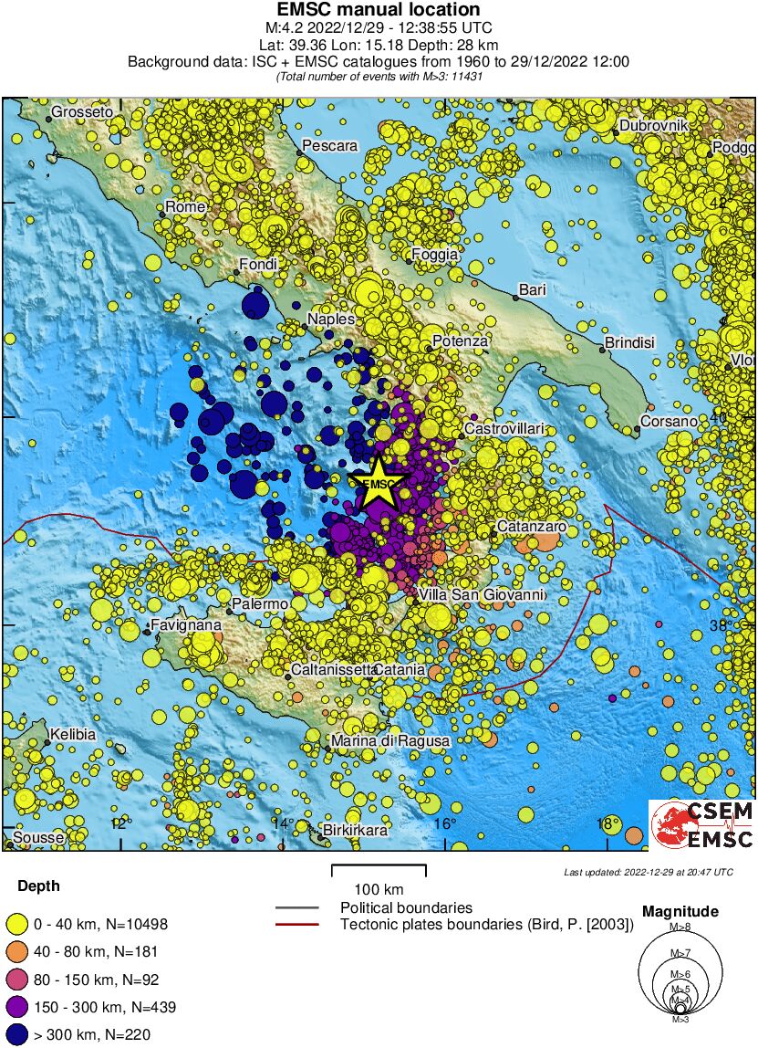 regional historical seismicity