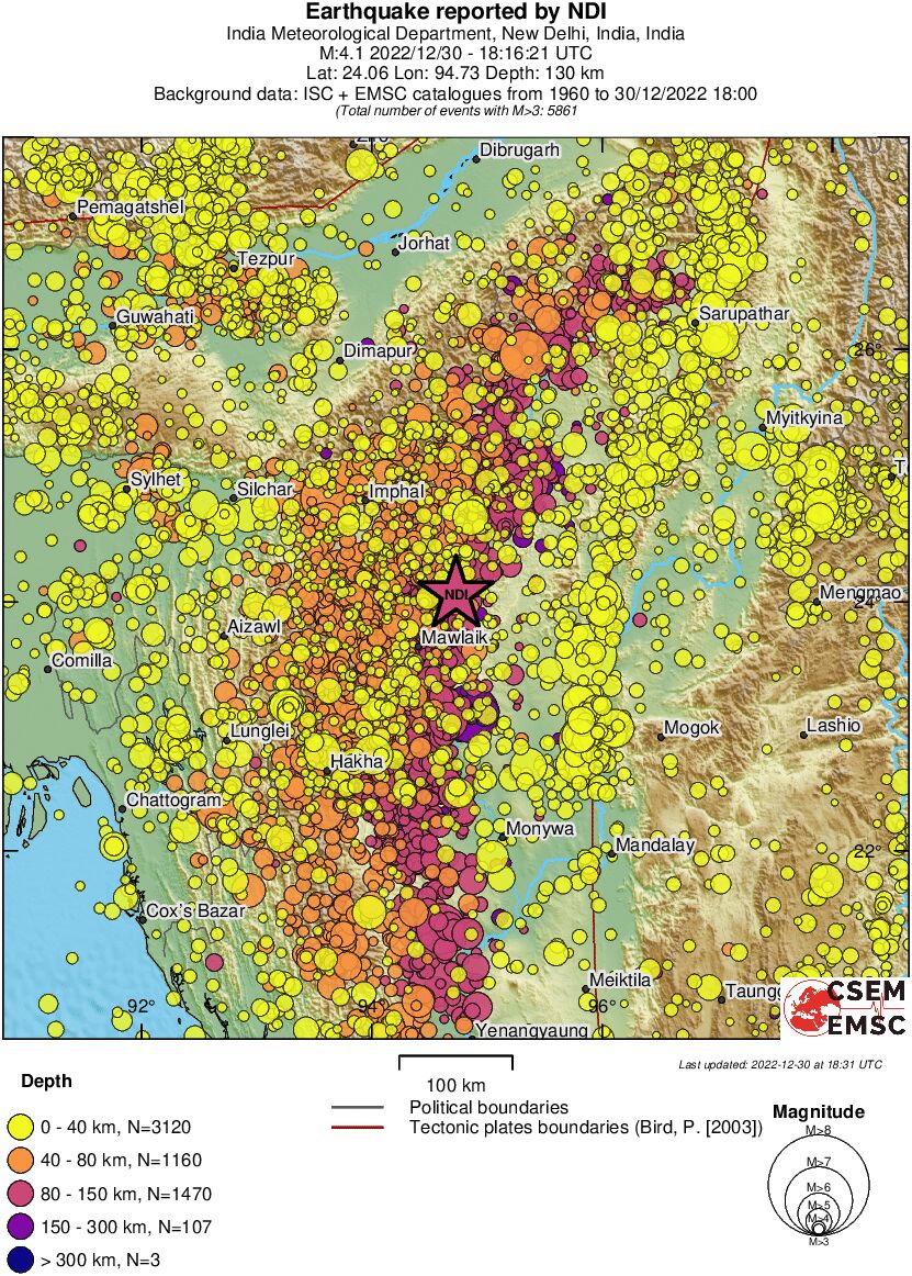 regional historical seismicity