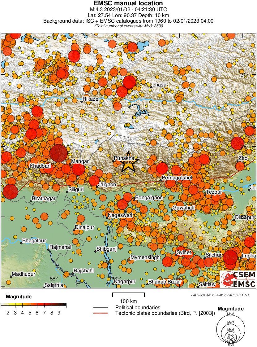 regional magnitude historical seismicity