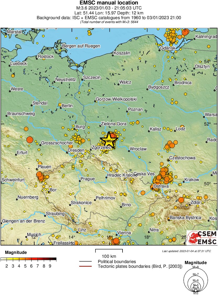 regional magnitude historical seismicity