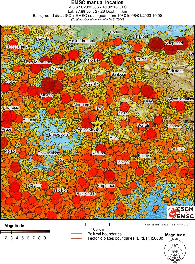 regional magnitude historical seismicity