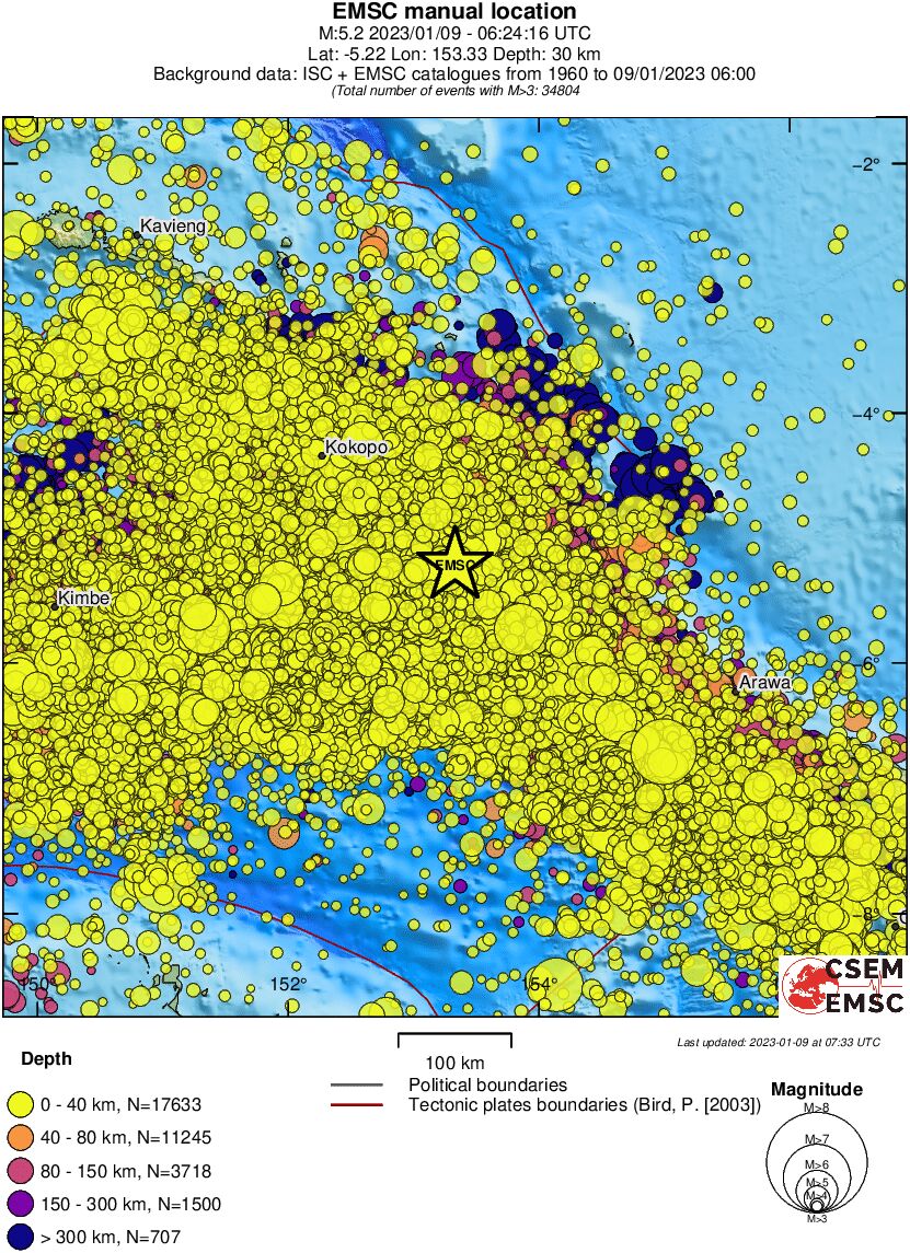 regional historical seismicity