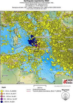 wide historical seismicity