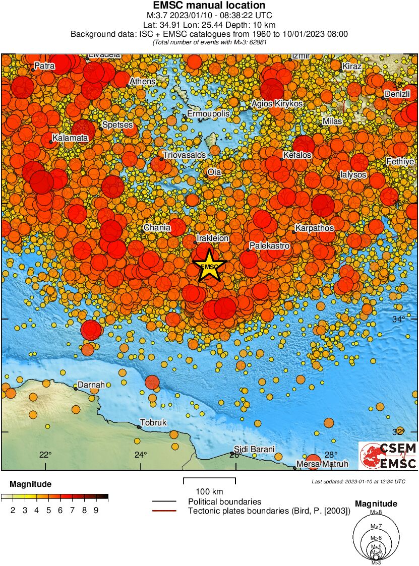 regional magnitude historical seismicity