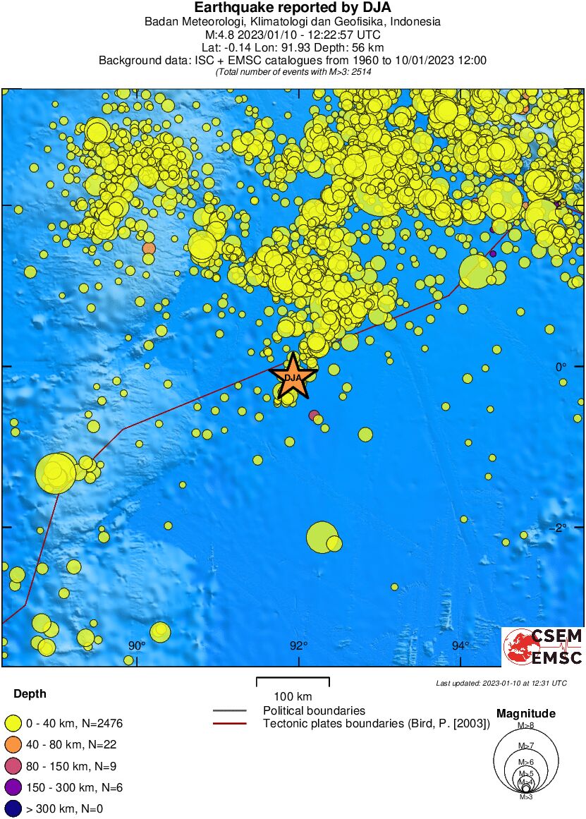 regional historical seismicity