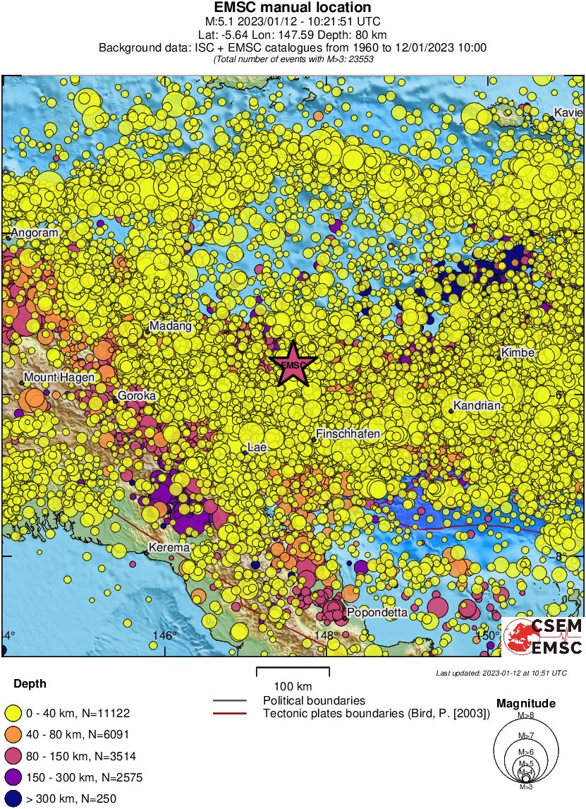 regional historical seismicity