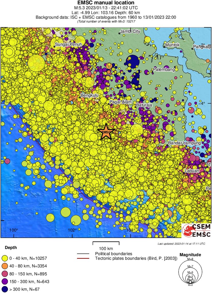 regional historical seismicity