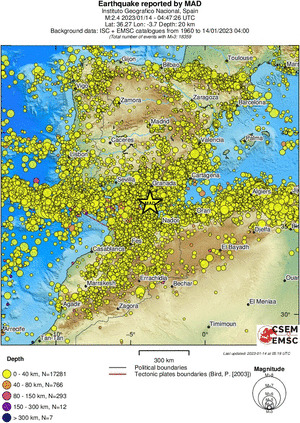 wide historical seismicity