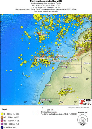 wide historical seismicity
