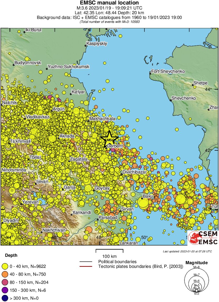 regional historical seismicity
