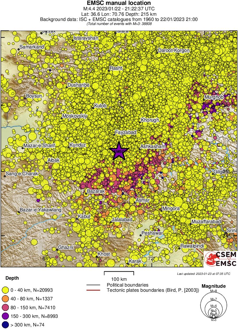 regional historical seismicity