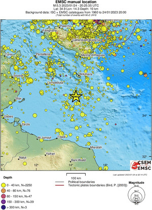 regional historical seismicity