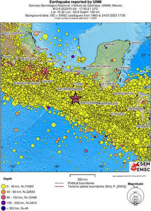 wide historical seismicity