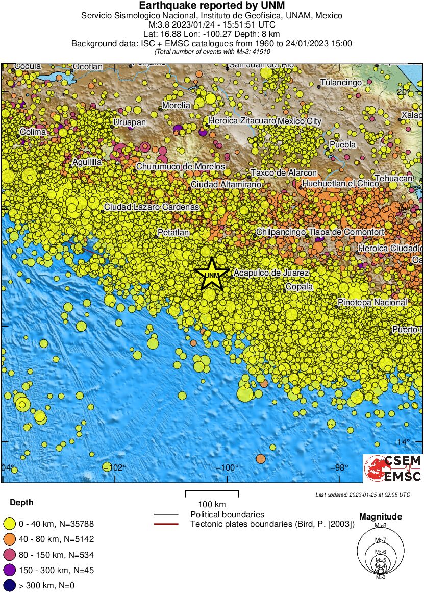 regional historical seismicity