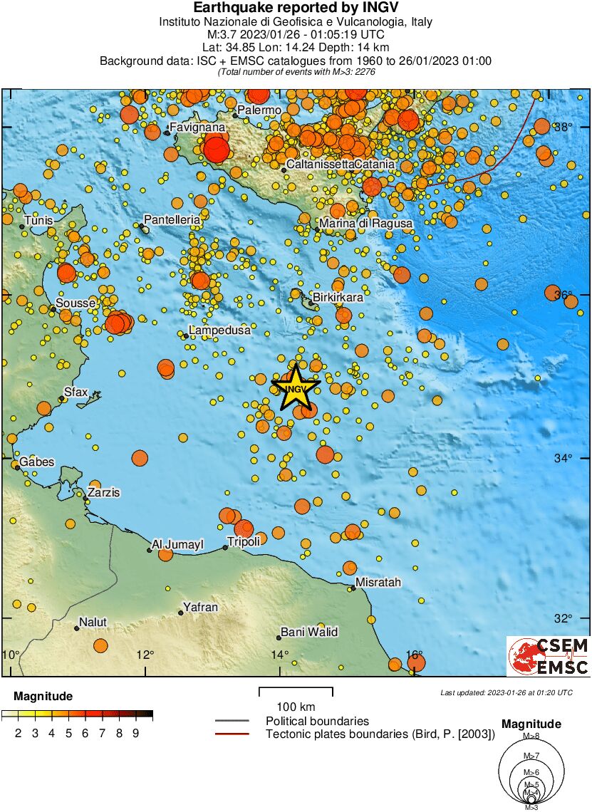 regional magnitude historical seismicity