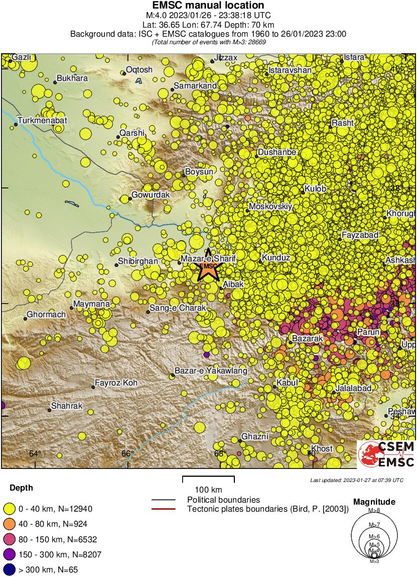 regional historical seismicity