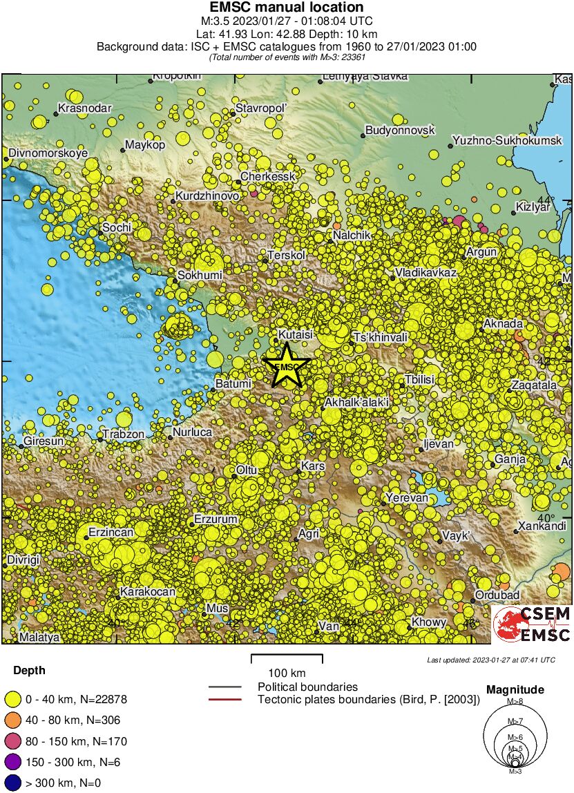 regional historical seismicity