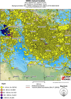 wide historical seismicity