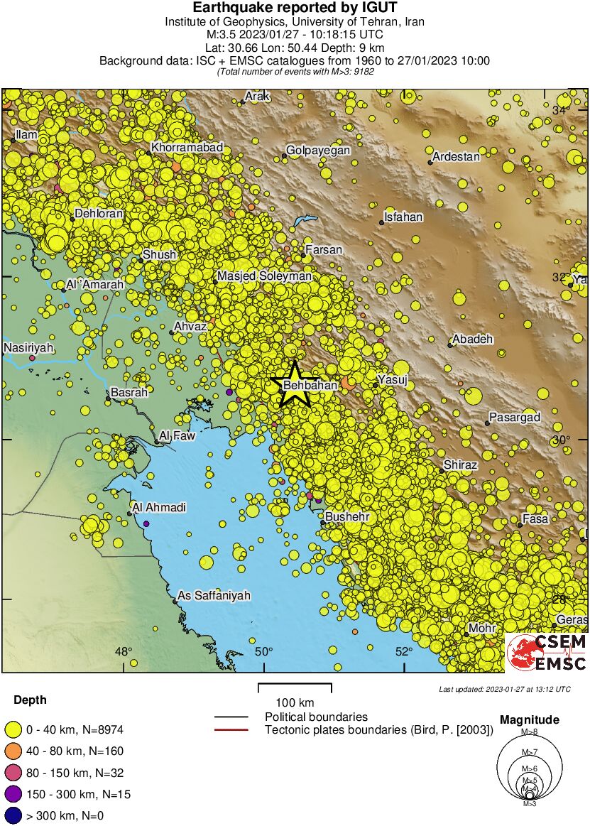 regional historical seismicity