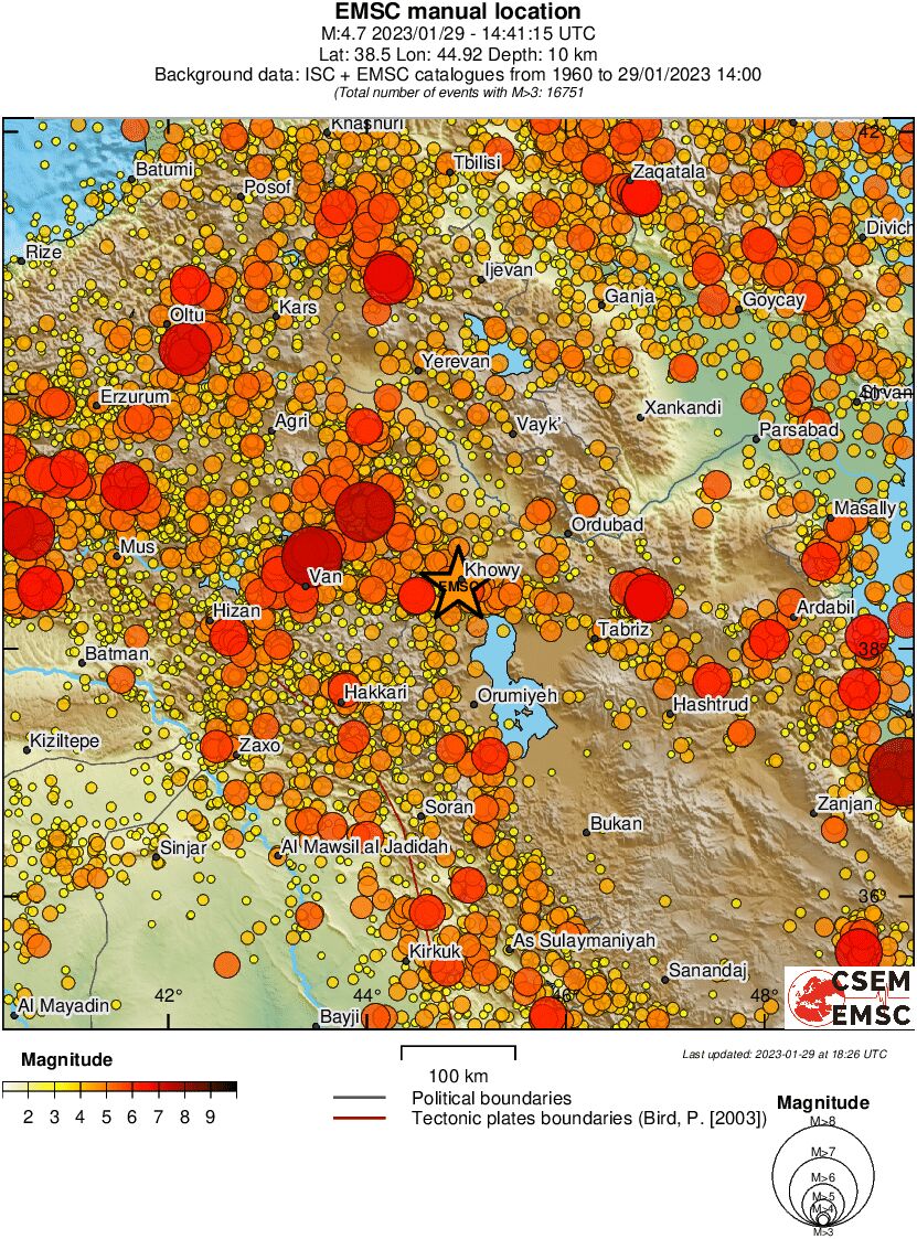 regional magnitude historical seismicity