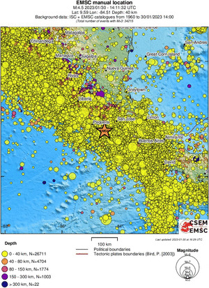 regional historical seismicity