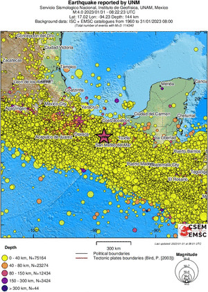 wide historical seismicity