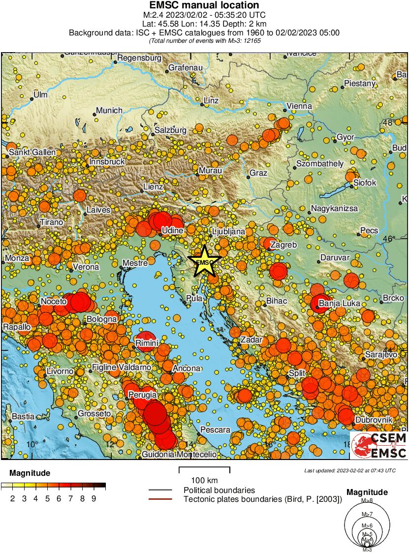 regional magnitude historical seismicity
