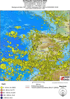 wide historical seismicity