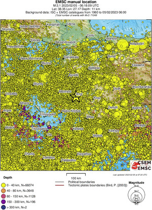regional historical seismicity