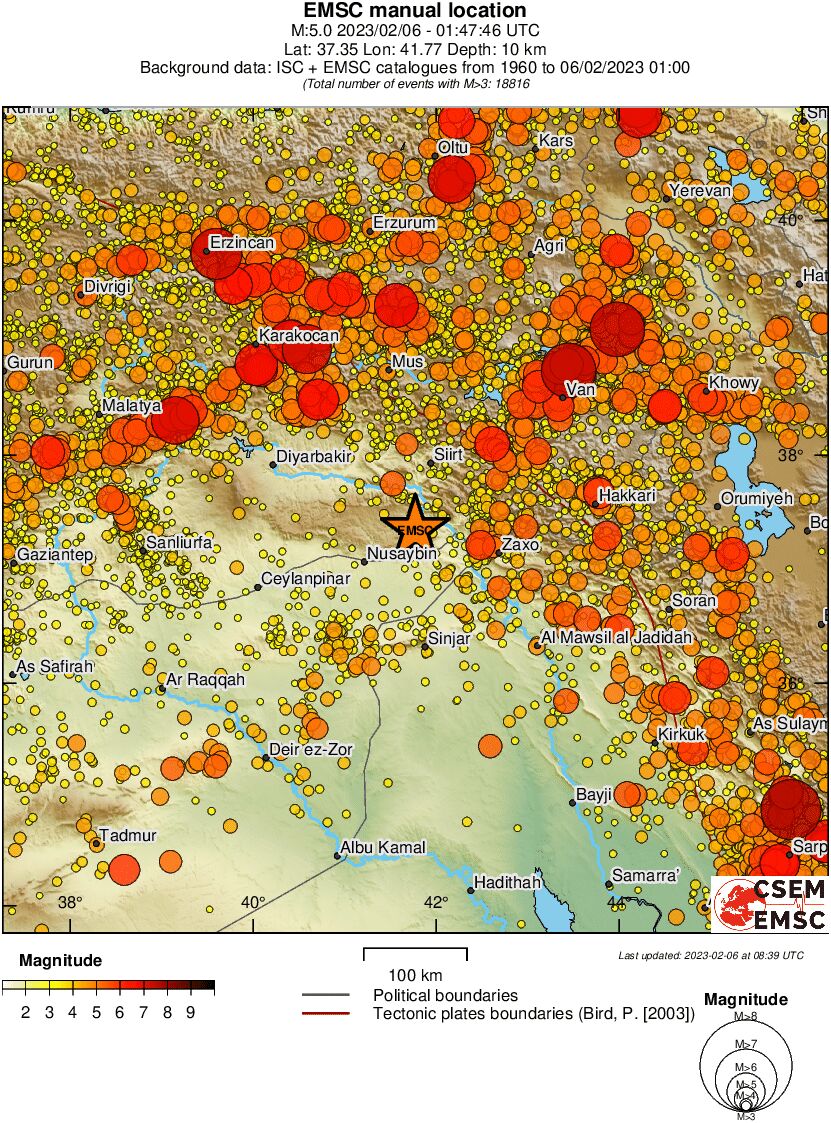 regional magnitude historical seismicity