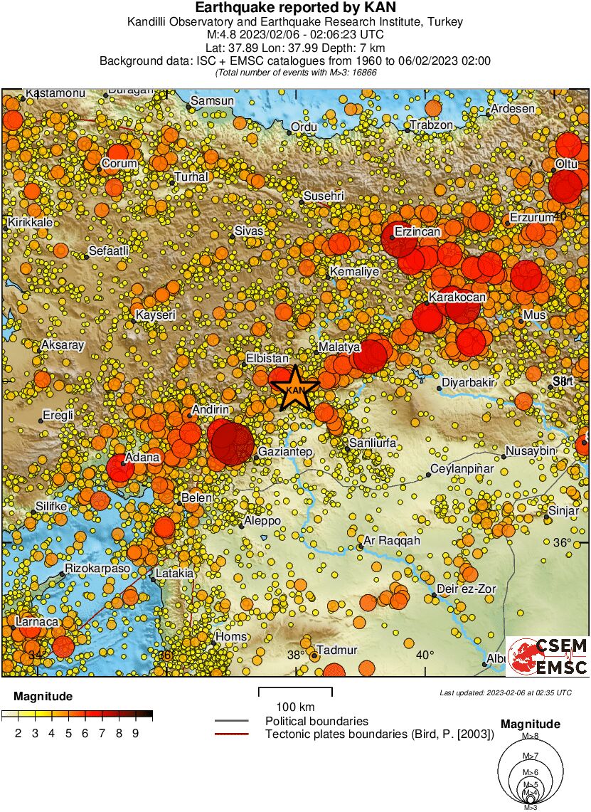 regional magnitude historical seismicity