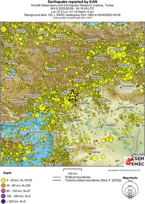 regional historical seismicity