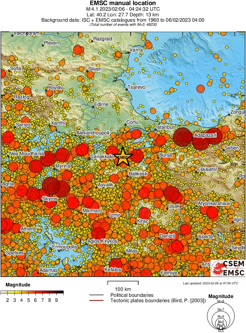 regional magnitude historical seismicity