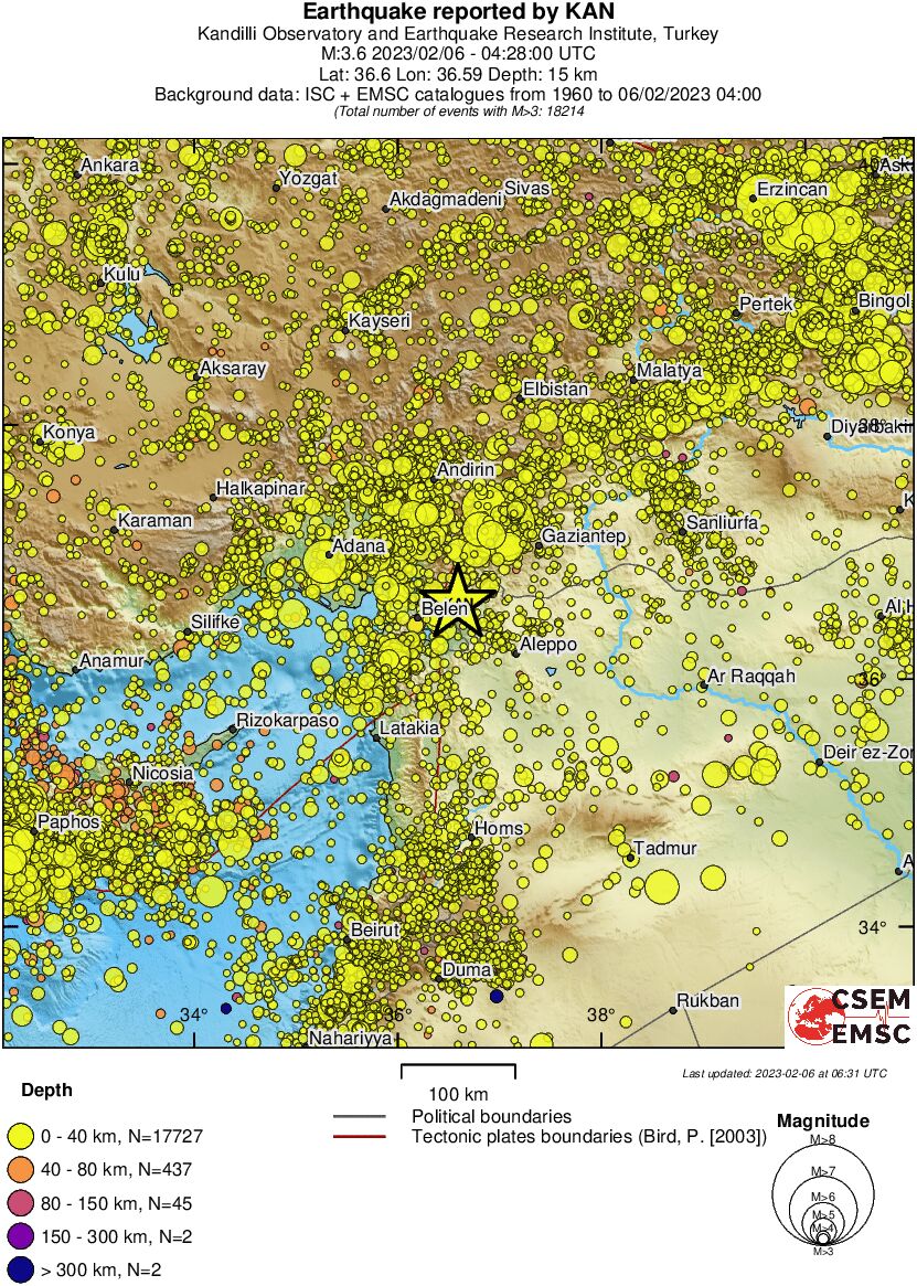 regional historical seismicity