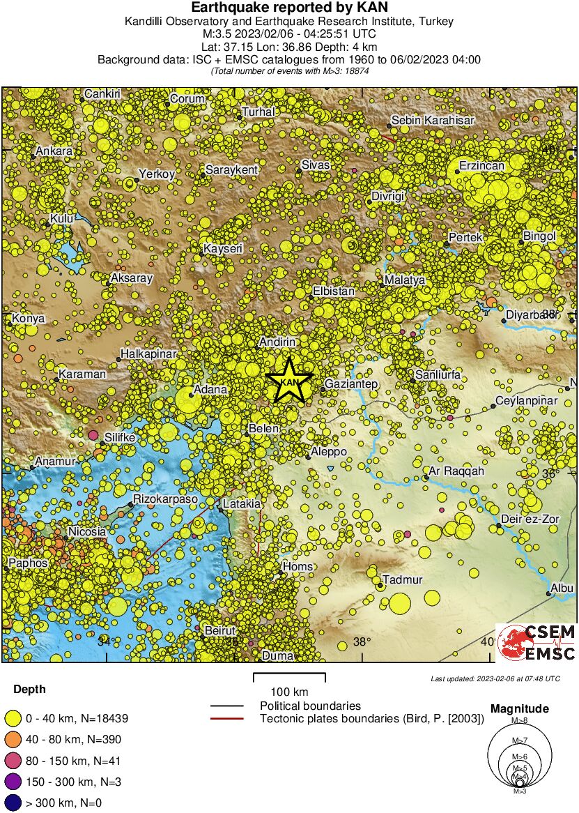 regional historical seismicity