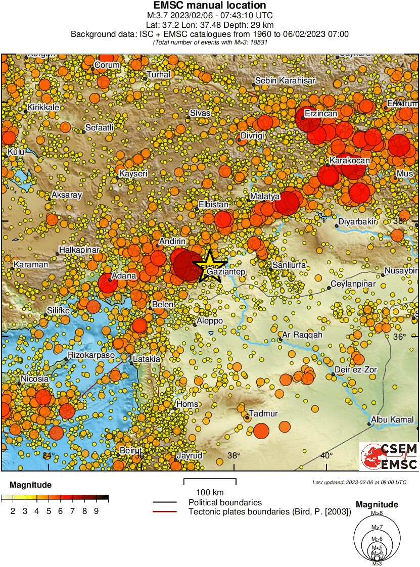 regional magnitude historical seismicity